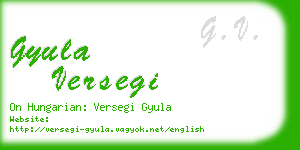 gyula versegi business card